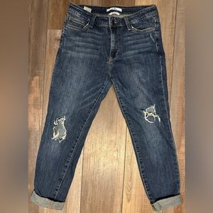 Sam Eldelman Women’s Distressed Jeans The Kitten Mid Rise Skinny Ankle Denim 29